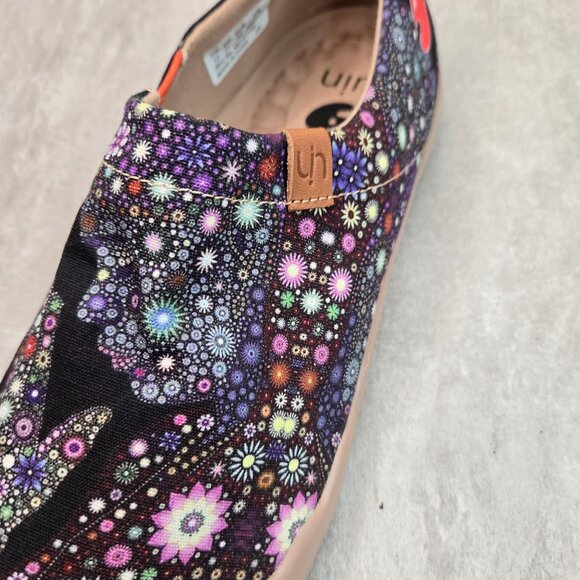 UIN Pray For Goodness Canvas Loafer 12 Multicolor Slip On Comfort Travel Shoes - Picture 10 of 13